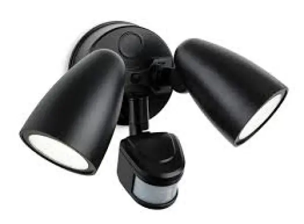 Security LED 2 Light Wall Fitting with PIR