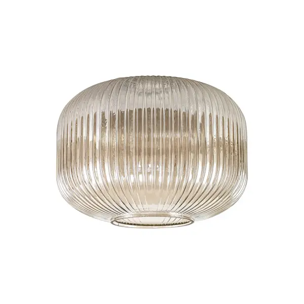 Meel 30cm Pumpkin Champagne Ribbed Glass