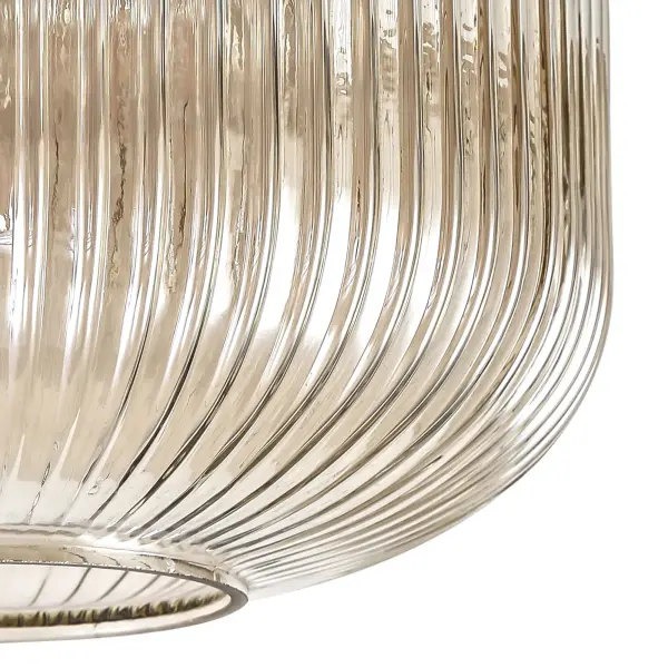 Meel 30cm Pumpkin Champagne Ribbed Glass