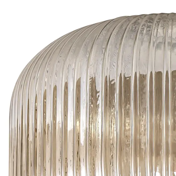 Meel 30cm Pumpkin Champagne Ribbed Glass