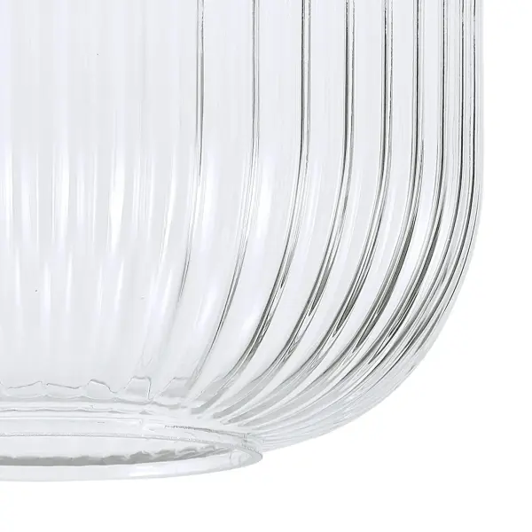 Meel 30cm Pumpkin Clear Ribbed Glass