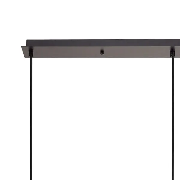 Meel 3 Light Matt Black Bar Pendant