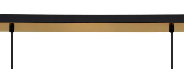 Meel 4 Light Brass Gold Bar Pendant