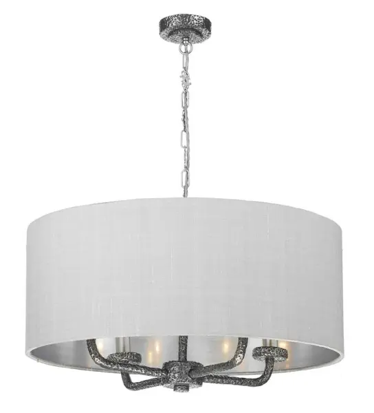 Sloane 4 Light Pendant with Bespoke Drum Shade