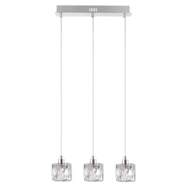 Aurora 3 Light Extra Small Crystal Bar Pendant