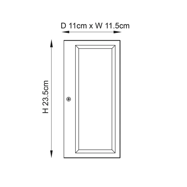 Oxford Black Wall Light IP44
