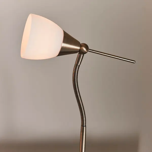Antique Brass Touch Lamp with Flexi Arm