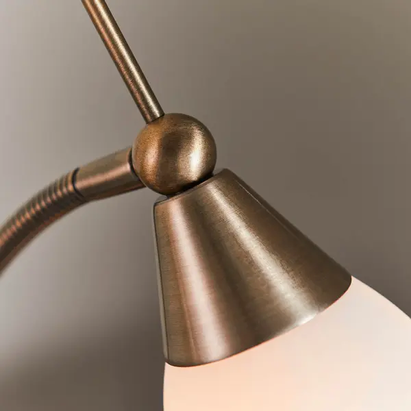 Antique Brass Touch Lamp with Flexi Arm