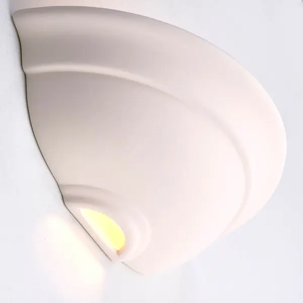 Hillside 1 Light White Unglazed Ceramic Wall Light