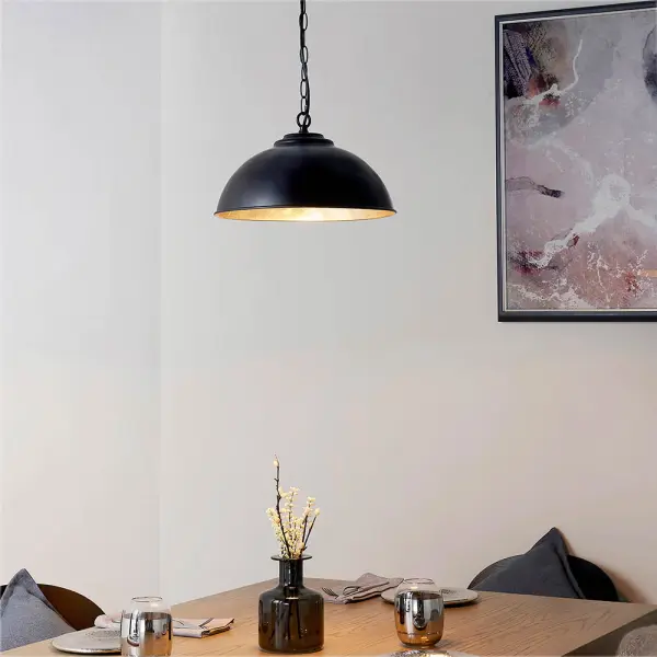 Colman Matt Black Single Pendant