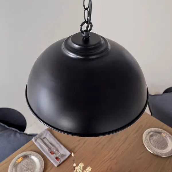 Colman Matt Black Single Pendant