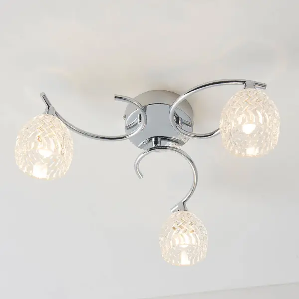 Boyer 3 Light Chrome Semi Flush