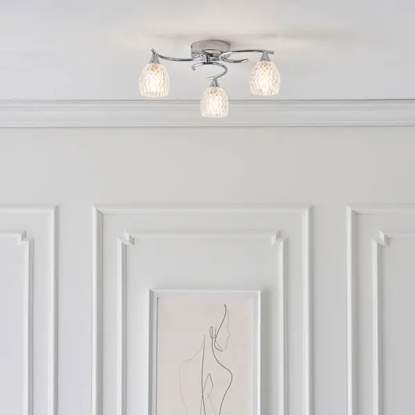 Boyer 3 Light Chrome Semi Flush