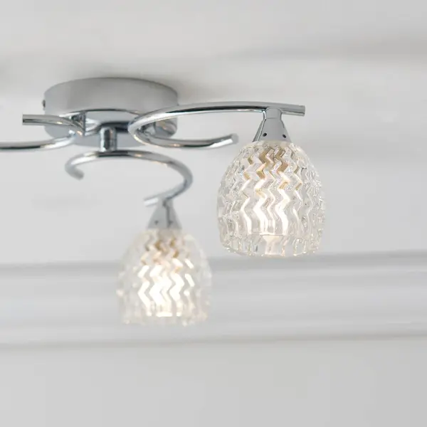 Boyer 3 Light Chrome Semi Flush