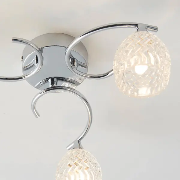 Boyer 3 Light Chrome Semi Flush
