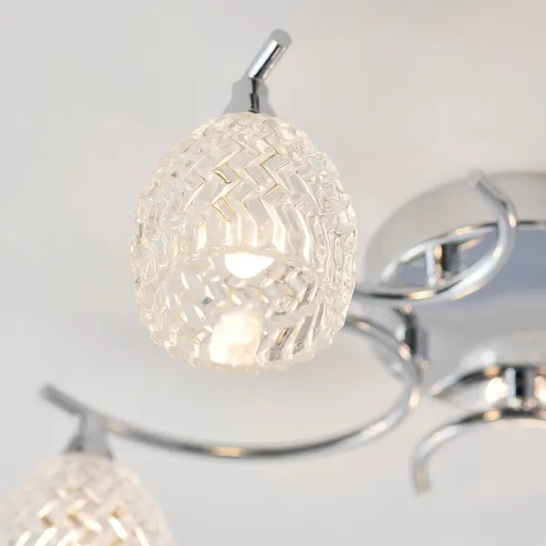 Boyer 5 Light Chrome Semi Flush