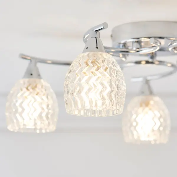 Boyer 5 Light Chrome Semi Flush