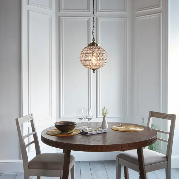 Tanaro 1 Light Pendant in Antique Brass