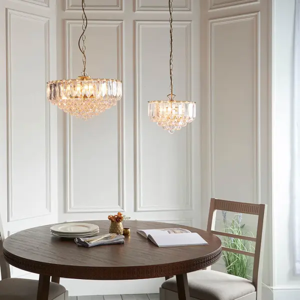 Fargo 6 Light Brass Pendant