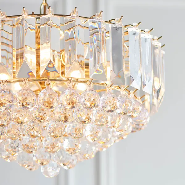Fargo 6 Light Brass Pendant
