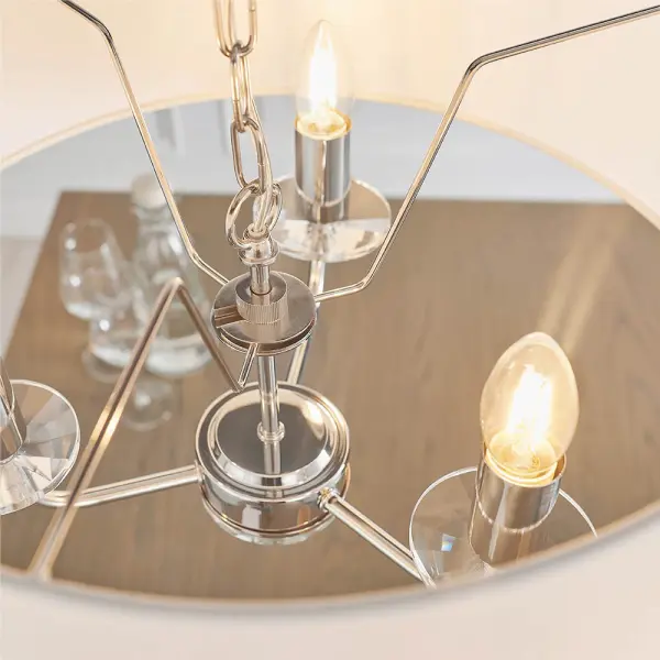 Nixon 3 Light Nickel Pendant