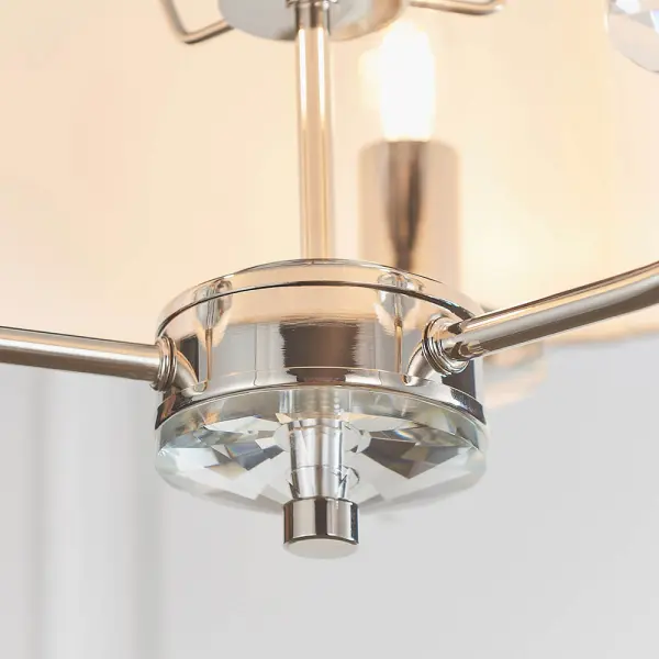 Nixon 3 Light Nickel Pendant