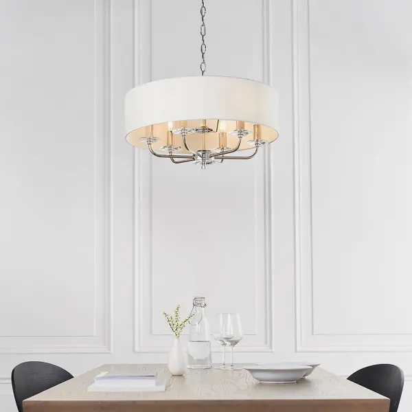 Nixon 6 Light Bright Nickel Pendant