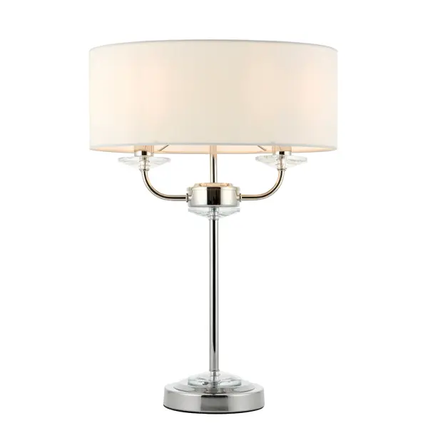Nixon Bright Nickel 2 Light Table Lamp