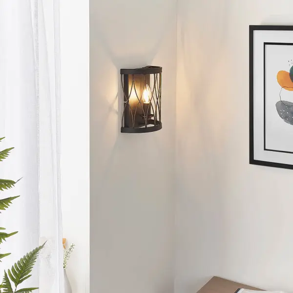 Heston Black & Bronze Wall Light