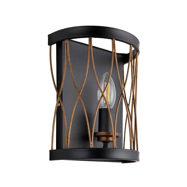 Heston Black & Bronze Wall Light