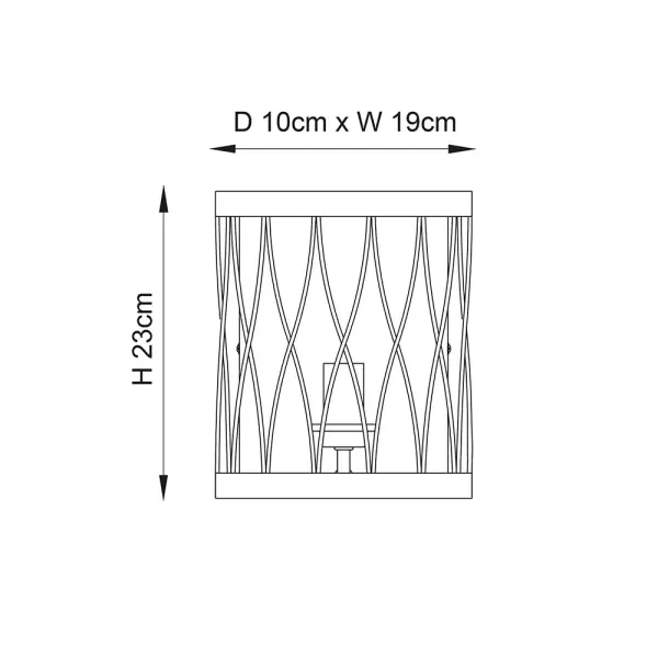Heston Black & Bronze Wall Light