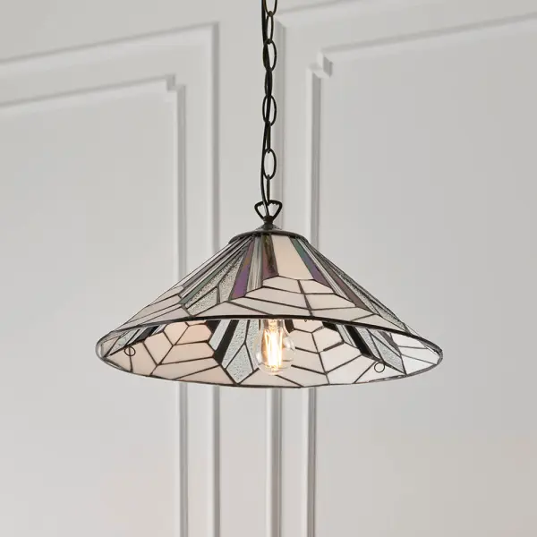 Astoria Large Pendant with Tiffany Glass