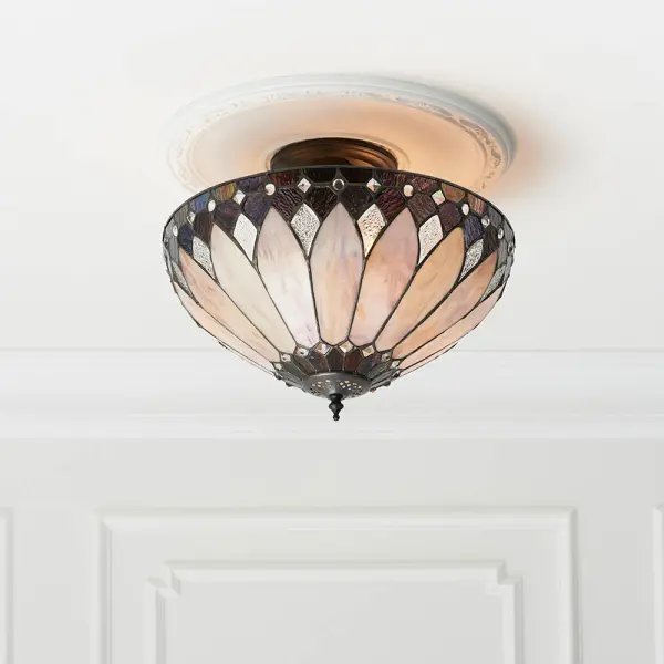 Brooklyn Medium 3 Light Semi Flush