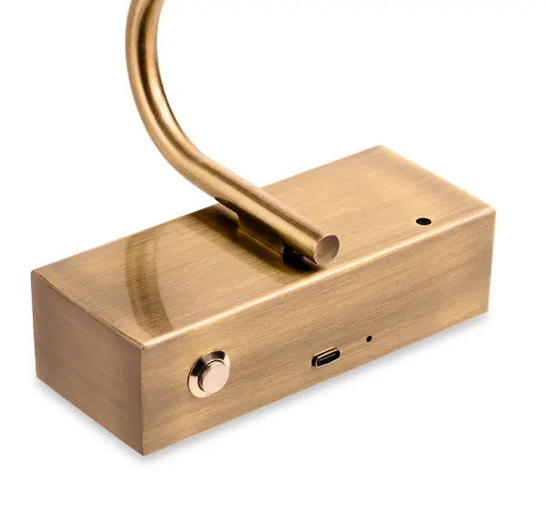 Rechargeable Antique Brass Picture Light
