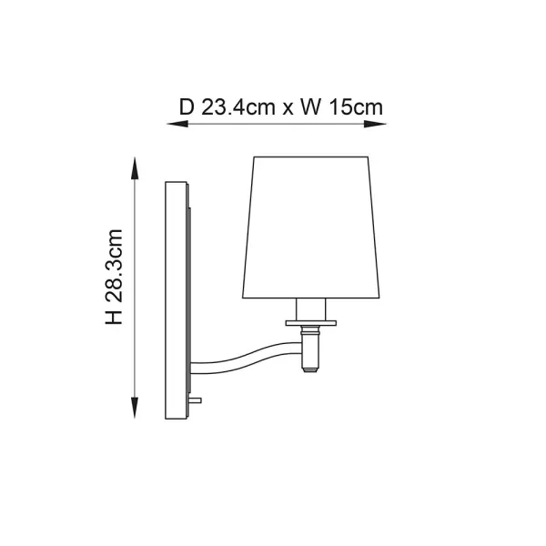 Ortona Antique Brass Wall Light