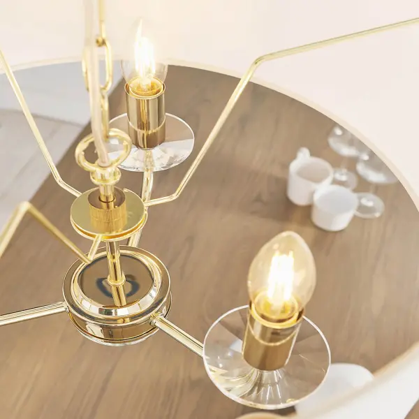 Nixon 3 Light Brass Pendant