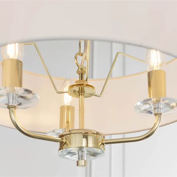 Nixon 3 Light Brass Pendant