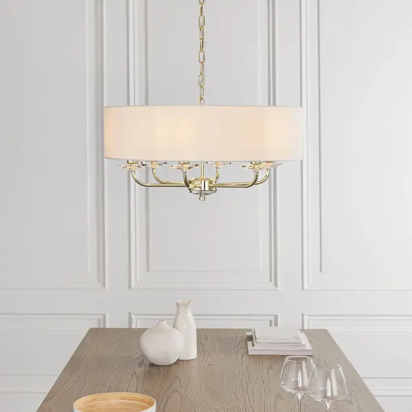 Nixon 6 Light Brass Pendant