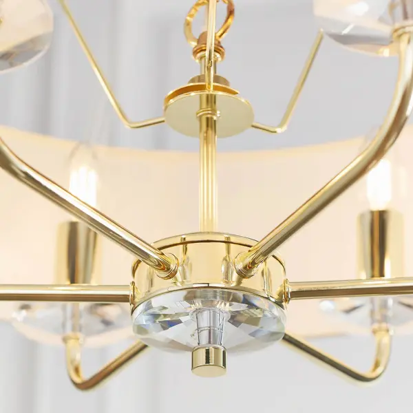 Nixon 6 Light Brass Pendant