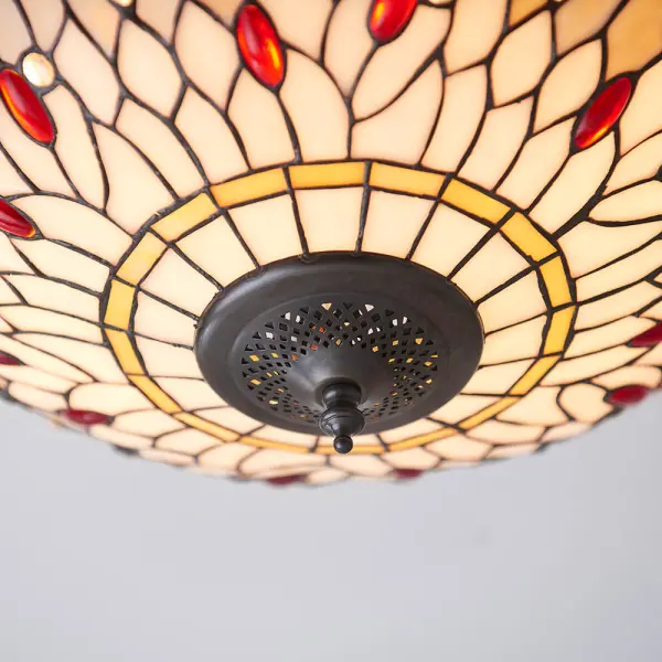 Dragonfly Beige Medium 2 Light Flush