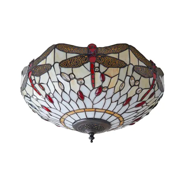 Dragonfly Beige Medium 2 Light Flush