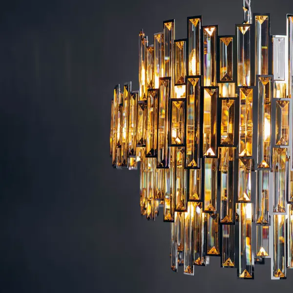 Viviana 15 Light Polished Chrome & Champagne Crystal Pendant
