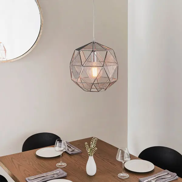 Armour Single Polished Chrome Pendant