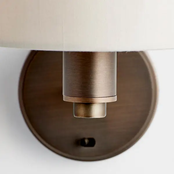 Daley Wall Light in Bronze C/W Marble Shade