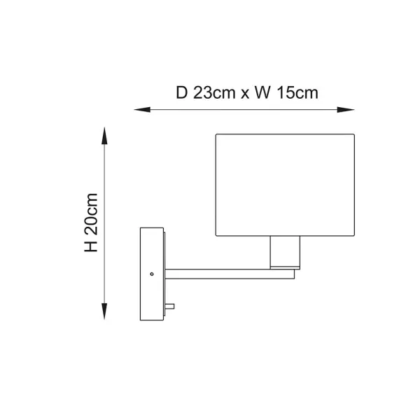Daley Wall Light in Bronze C/W Marble Shade