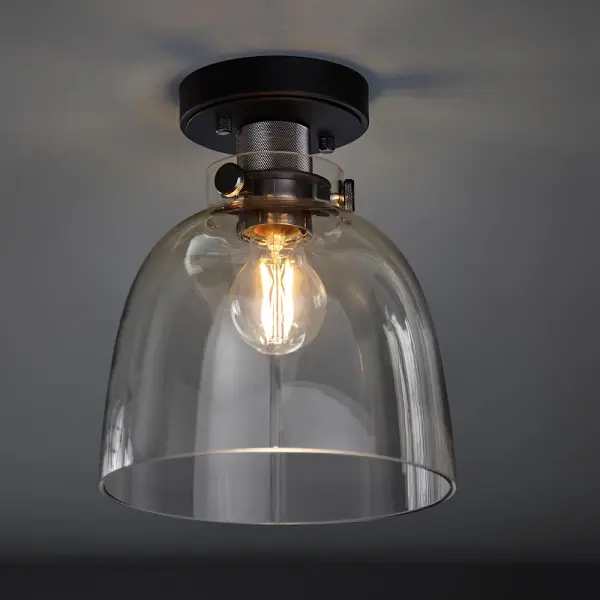 Belle Flush Light in Matt Black