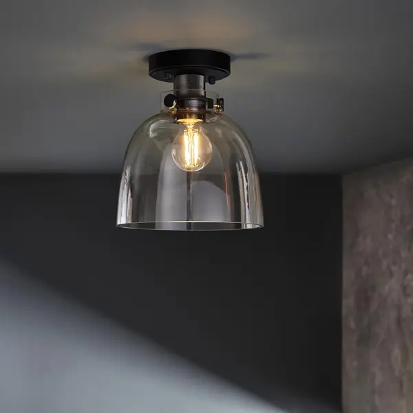 Belle Flush Light in Matt Black