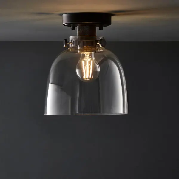 Belle Flush Light in Matt Black