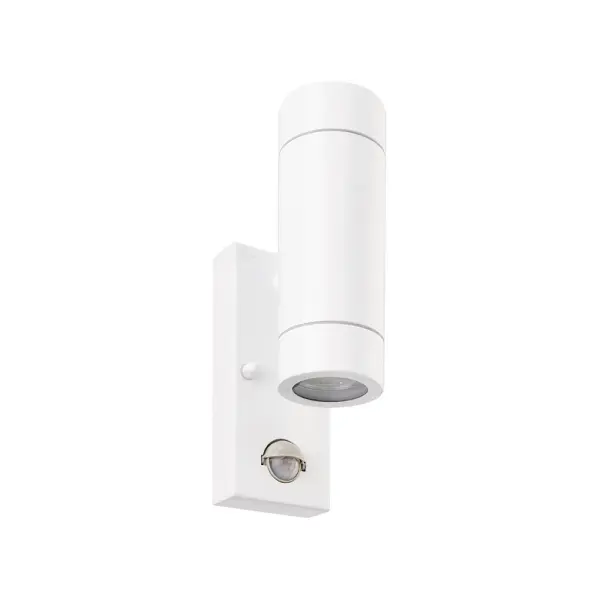 Palin White PIR Up & Down Wall Light IP44