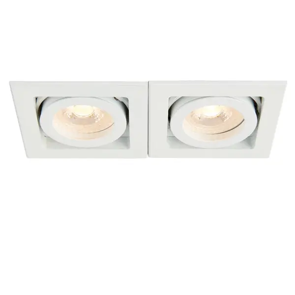 Xeno Double Downlight in Matt White